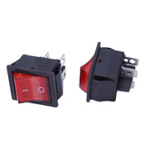 5 x Red Illuminated Light On/Off DPST Boat Rocker Switch 16A/250V 20A/125V AC