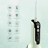 Waterproof Portable Oral Irrigator Water Flosser USB Rechargeable 4 Nozzles Water Jet Water Tank travel Dental Teeth Cleaner