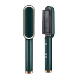 Multifunctional Hair Straightener Brush 2 In 1 Heating Hair Hot Comb Brush Anti-Scald Iron Straightening Brush Styler Tools