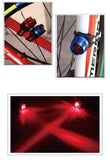 Aluminum Alloy Bicycle LED Light Tail Light Rear Warning Lamp Super Bright Bicycle warning lights Bicycle taillight Accessories