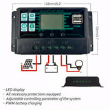 200W  Solar Panel Kit 12 V Battery Charge Controller for RV Caravan Boat 30A/40A/80A/100A Controller Solar Panel KIt