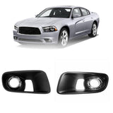 2 Pieces Front Fog Light Chrome Bezels Covers Left/Right Side for Charger 2012-2014