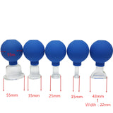 New Flat Vacuum Cupping Cups Acupuncture Therapy Anti-Cellulite Body Massager Rubber Chinese Meridian Head Glass Suction Cans