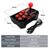 4-in-1 USB Wired Game Joystick Retro Arcade Station TURBO Games Console Rocker Fighting Controller for PS3/Switch/PC/Android TV