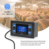 Digital Temperature Humidity Controller Temperature Humidity Meter Intelligent Thermostat Humidistat Thermometer Hygrometer