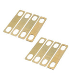 8Pcs Guitar Neck Shims, 4Pcs 0.2mm, 2Pc 0.5mm and 2Pc 1mm Thickness Brass Shims for Electric Guitar Bass Luthier Tools