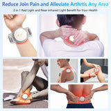 Round 660nm Red Light Therapy Device for Pain Relief Shoulder Neck Back Ankle Sprain Wounds Healing Tennis Elbow Massage Tools