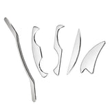 5PCS/Set Stainless Steel Guasha Body Back Massage Scraper Physical Therapy Fascia Knife Release Physiotherapy Health Care