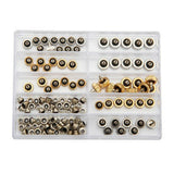 60PCS Durable Watch Crown Spare Replacement Metal Mixed Watch Stem Crown Repair Parts Assortment Set 5.3mm 6.0mm 7.0mm