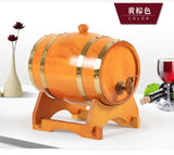 1.5/3/5L Wood Barrel Vintage Oak Beer Brewing Equipment Mini Keg Home Brew Beer Keg Tap Dispenser for Rum Pot Whisky Wine
