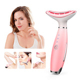 EMS Color Light Neck Beauty Instrument Warm Lift and Wrinkle Facial Massager neck beauty instrument