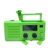 Newest Emergency Solar Power Hand Crank Dynamo Generator 4000mAh Phone Charger Bank SOS AM/FM NOAA Weather COB Flashlight Radio
