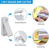 2 Pack Rechargeable Mini Bag Sealer, Handheld Heat Sealer, Food Storage Snack Fresh Mini Portable Vacuum Sealer Machin