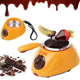 Durable Hot Chocolate Melting Pot Electric Fondue Melter Machine Set DIY Tool EU plug Stainless steel&amp;Plastic DIY Kitchen Tool