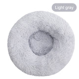 Round Big Dog Bed Sofa Long Plush Lounger Basket Fluffy Pet Bed House for Dogs Cats Puppy Cushion Winter Warm Pet Bed Kennel
