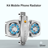 K4 Mobile Phone Radiator With Smartphone Temperature Display Dual Cooling Fan PUBG Gamer Phone Cooler For iPhone Samsung Xiaomi