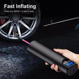 12V 150PSI Rechargeable Car Air Pump Tire Inflator Cordless Portable Compressor Digital Car Tyre Pump for Car Bicycle Tire Balls