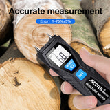 MESTEK WM700 Wood Moisture Tester Temperature Humidity Meter Mini LCD Digital Lumber Damp Meter Detector Tester 2 Pin Probe