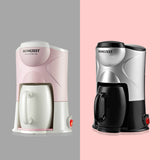 Coffee Tea Maker Stylish Home Portable Fully Automatic Mini American Coffee Machine Black and Pink EU Plug 220V Expresso Machine