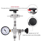Beer Bottle Filler With Pressure Gauge Counter Pressure Filler Kit Stainless Steel Bottling Wand For Home Brewing Beer Bar Tools