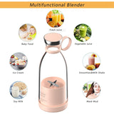 Personal Size Blender, Portable Blender, Battery Powered USB Blender Pink