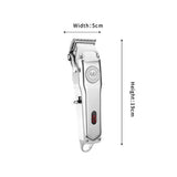 Electric Hair Trimmer Rechargeable All Metal Hair Clipper Men Cordless Hair Trimmer Professional Haircut Beard Shaver Machine
