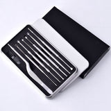 6/7PCS Stainless Steel Ear Cleaner Earwax Removal Kits Ear cleaning Cleansing Ear Curette Ear Wax Remover Spiral Spring Earpick