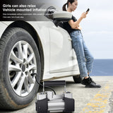12V Heavy Duty Double Cylinder Electric Portable Inflator Portable Air Compressor LED with Digital Display