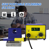 50W LED Digital Electric Soldering Iron Kit Quick Heating for Phone Electronics Repair PCB Circuit Board Maintenance