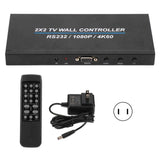 DVI HDMI Video Wall Controller Video splicer 2X2 HDMI VideoWall Processor controller HDMI Screen Splitter 1080P@60Hz