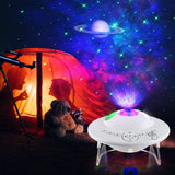 Colorful Starry Sky Projector LED Star Galaxy Night Light UFO Planet Bluetooth-Speaker For Bedroom Game Room  With White Noise