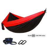 Oversized 118in*79in Camping Hammock for Outdoors Travel Backpacking,Double Hammock with Tree Straps, Nylon Portable Hammock