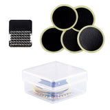Bicycle Tire Repair Tool Kit Portable MTB Mountain Bike Glue-free Type Rubber Mend Patch with Sandpaper Storage Box