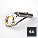 5PCS/Lot Fishing Rod Top Guide 1.6mm-4.6mm Fishing Tackle Rod Tip Repair Kit DIY Eye Rings Tool Accessories