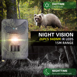 20MP 1080P Wildlife Hunting Trail and Game Camera Security Camera IP54 Waterproof Outdoor Infrared Night  Vision Hunting