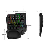 One-Handed 35 Keys Gaming Keyboard RGB Backlit Portable Ergonomic Mini Gaming Keypad Game Controller For PC PS5 PS4 Xbox Gamer