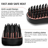 PTC Heating Hair Straightener Brush Comb Men Beard Smooth Shape Anti Static Fluffy Straight Beard Comb Electric Hair Brush