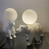 Living Room Home Decor Polar Bear Table Lamp Bedroom Bedside Lamps Dormitory Study Led Desk Lamp Desktop Decoration Reading Lamp