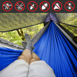 Portable Outdoor Camping Hammock with Mosquito Net High Strength Parachute Fabric Camping Hammock