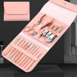 16pcs Nail Clippers Sets High Precision Stainless Steel Nail Cutter Pedicure Kit Nail File Nail Scissors and Clipper SDF