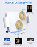 Dual Coil Wireless Car Charger for Galaxy Z Fold 3, Fast Charging Phone Holder Landscape Mount for Galaxy S22 Ultra/Note20