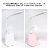 Multifunctional Table Lamp with Pen Holder DC5V USB Rechargeable Touch Light with Phone Stand for Desk Bedroom Student F2
