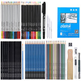 71pcs/set professional Drawing Kit non-toxic and harmless Sketch Pencils Art Sketching Painting Supplies with Carrying Bag