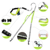 Dual Dog Leash Two Dog Lead with waist Bag Retractable Reflective Leashes for small big dog chihuahua Husky dog accessories