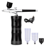 Cordless 0.3mm Mini Airbrush Nano Fog Spray USB Portable Red Black For Face Art Paint Hyperbaric Oxygen Injection SPA Household
