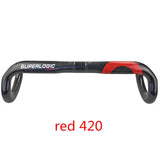 Bike UD Carbon Road Handlebar Bicycle out Winding Handlebars 31.8mm Red/Black/Silver Carbon Handlebars bent bar 400/420/440
