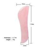 Genuine Rose Quartz Guasha Scraper Natural Stone Scratching Massage Body Facial Skin Relax Acupuncture Pressure Health Care Tool