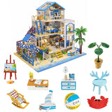 Different Styles of Doll House Furniture Diy Miniature 3D Wooden Miniaturas Dollhouse Toys For Children Birthday Gifts