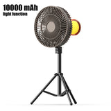 Tripod Air Cooling Fan Rechargeable Portable Cooler Fan 3 Gear Adjustable Low Noise Home Appliances for Summer Picnic BBQ