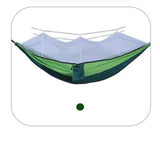 2 Person Camping Garden Hammock With Mosquito Net Outdoor Furniture Bed Strength Parachute Fabric Sleep Swing Portable Hanging
